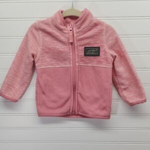 Eddie Bauer Pink Fleece Zip-Up Jacket Size 12 Months